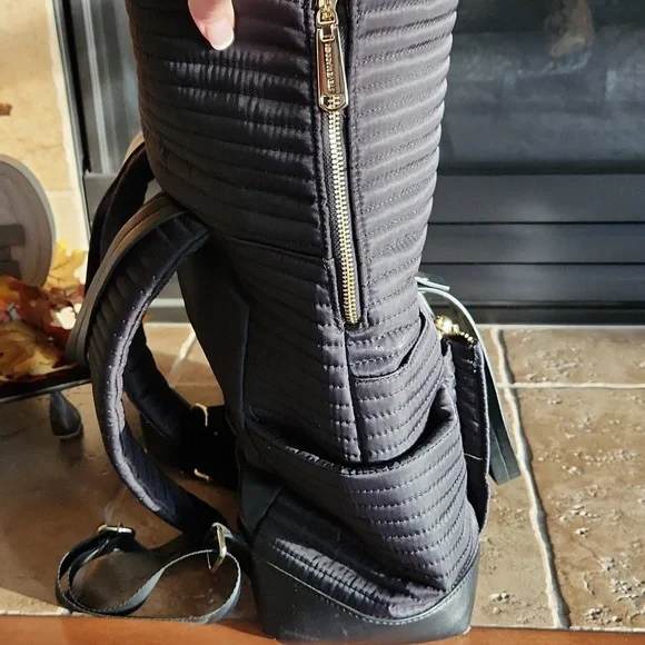 Steve Madden black extra large shoulder bag plus backpack - Picture 9 of 16